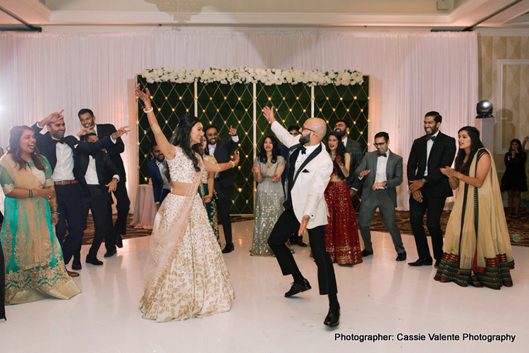 Indian Groom About to Dance with Bride to be