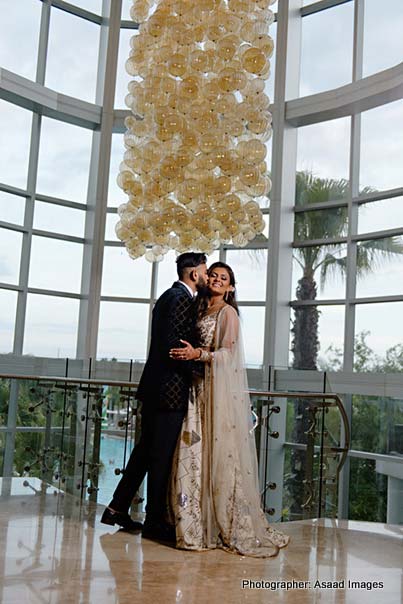 Indian Groom Kissing to Indian Bride