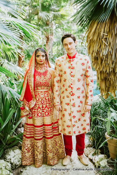 Indian Bride and Groom in Wedding Attire
