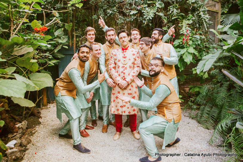 Indian Groom Enjoying with Groomsman Capture