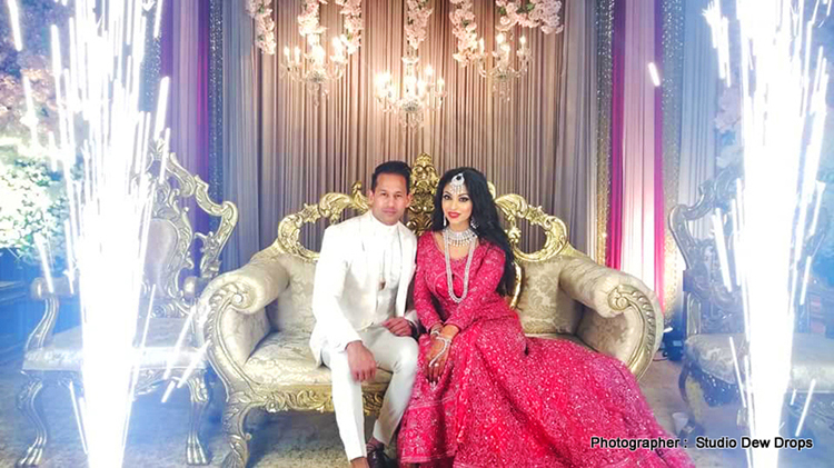Indian Bride and Indian groom looking heavenly