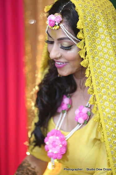 Indian Bride During Haldi Ceremony