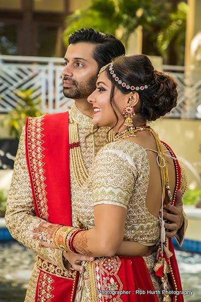 Indian Couple posing outdoors