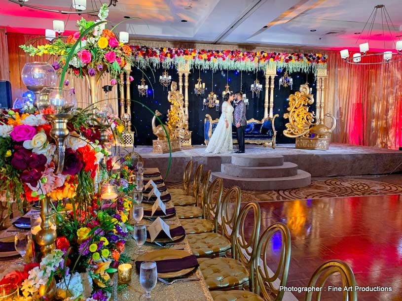 Wedding decor at indian reception