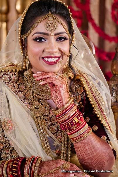 Portrait image of indian bride