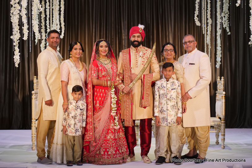 Indian Couple posing with Family Member