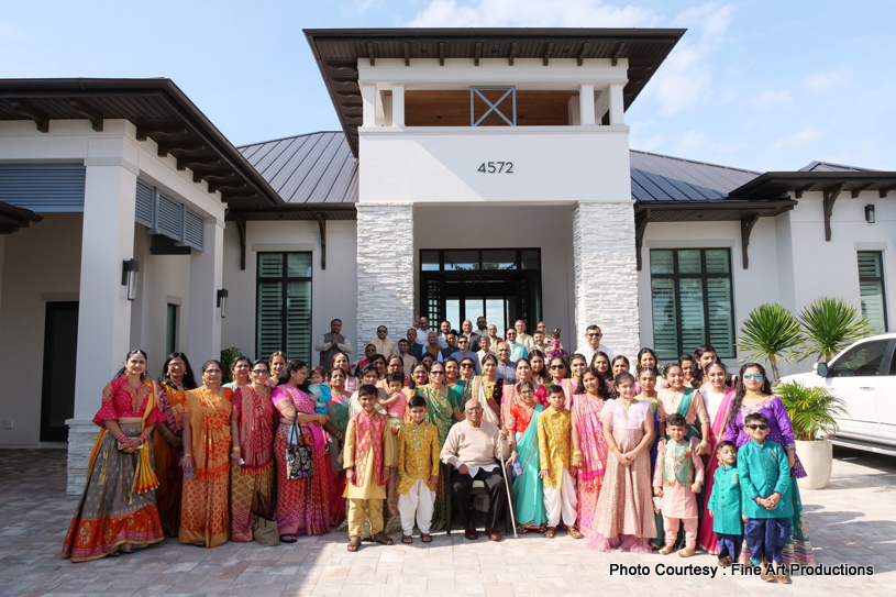 Indian Couple posing with Family Member