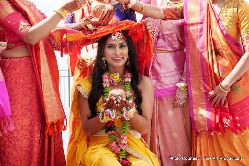 Tender indian bride and groom shot