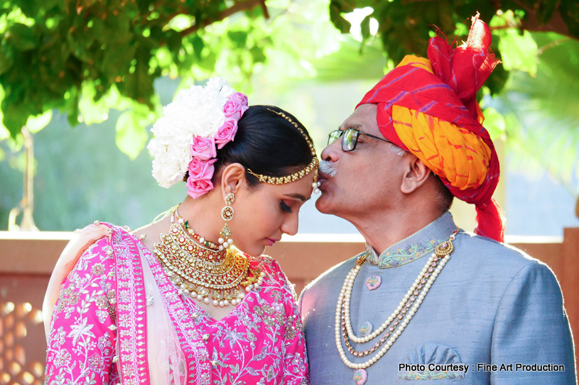 Indian Bride With her father