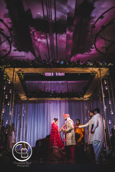 Mother giving gift to the groom