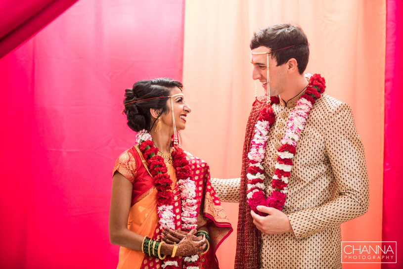 Bride and Groom Enjoying wedding moment