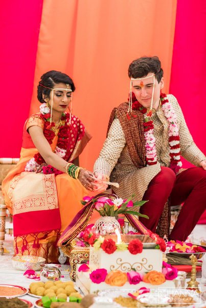 Bride and Groom performing Wedding Ritual