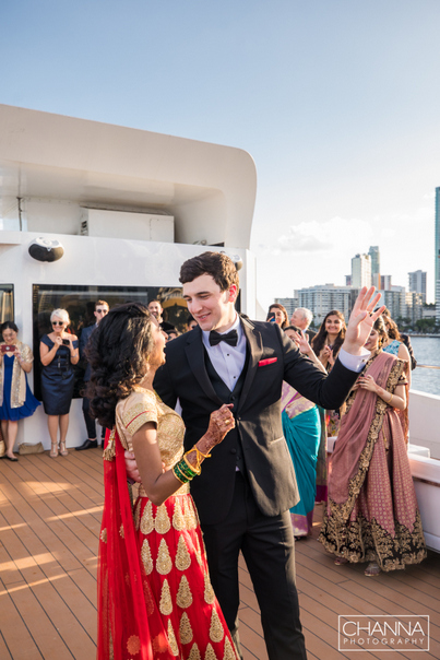 Newly weds couple performing Couple Dance