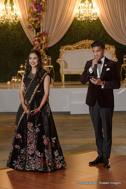 Indian Groom giving speech at the reception