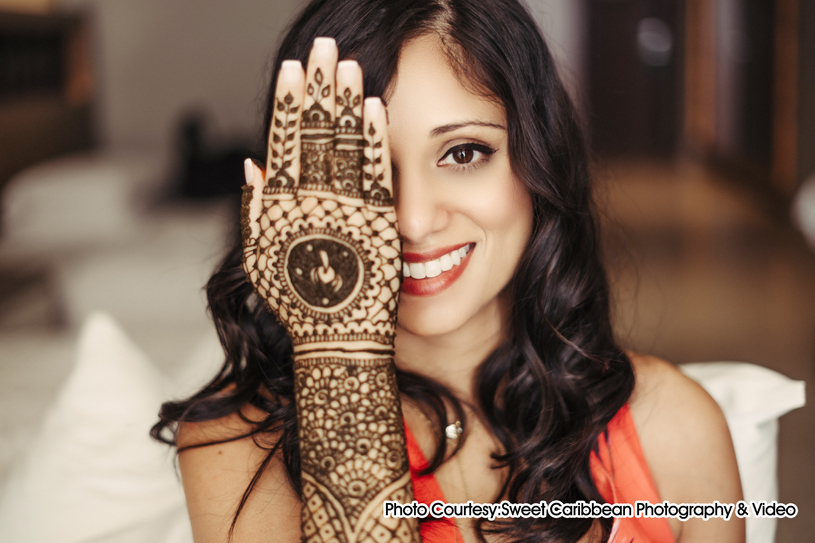 mehndi is scientifically proven to be a cooling property, the art of applying henna is a way to calm the bride’s nerves.