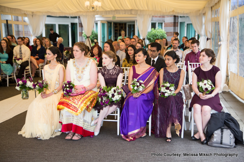 wedding guest with flower