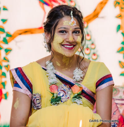 Amazing Capture Of Indian Bride at Haldi ceremony