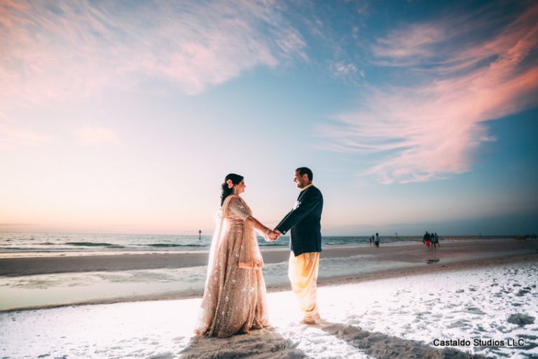 Indian Couple Holding hands Outdoors