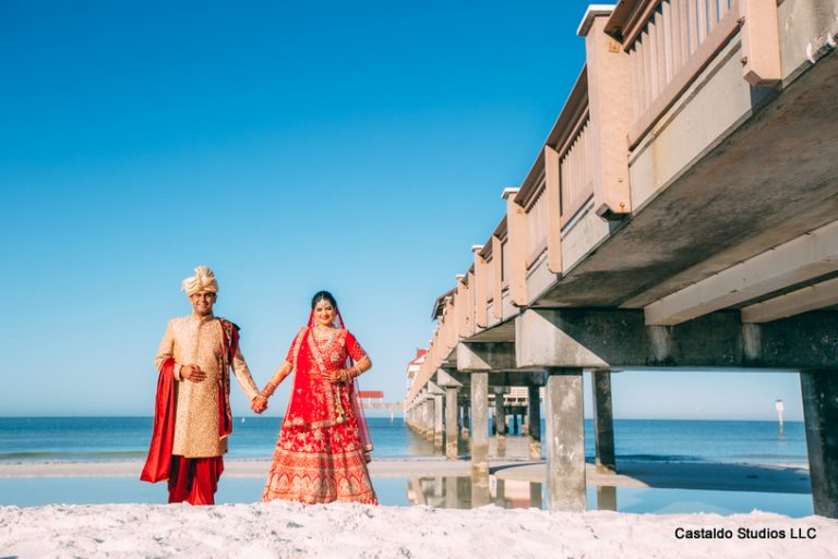 Indian Couple Posing Outdoors