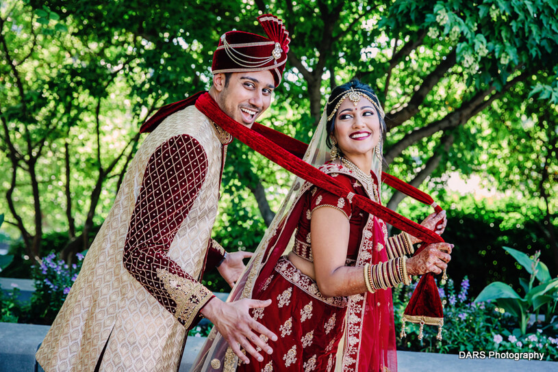 Indian Couple Posing Before the Wedding