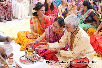 Couple's Parents Doing Grah Shanti Pooja
