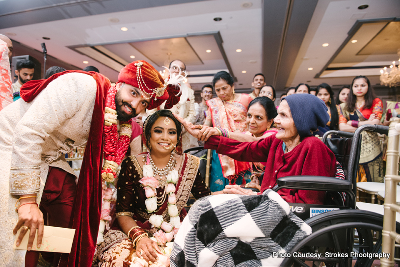 Taking Good Blessings from Grand Mother