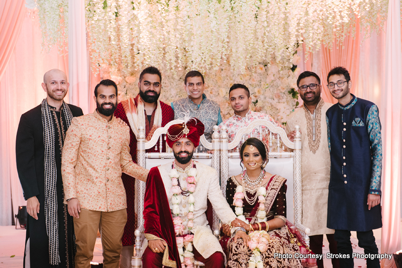 Couple Posing with friends for a photo