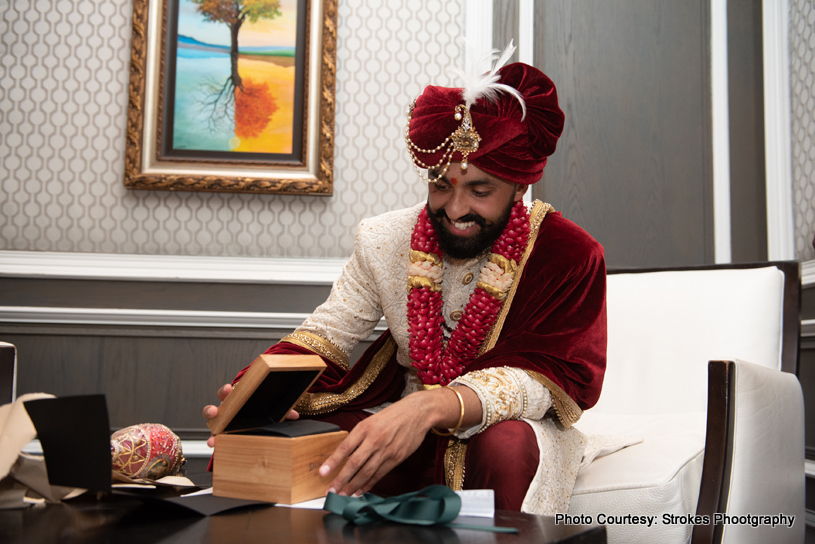 Groom After entering the Wedding Hall