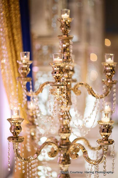Beautiful Decor of candles in Indian Wedding