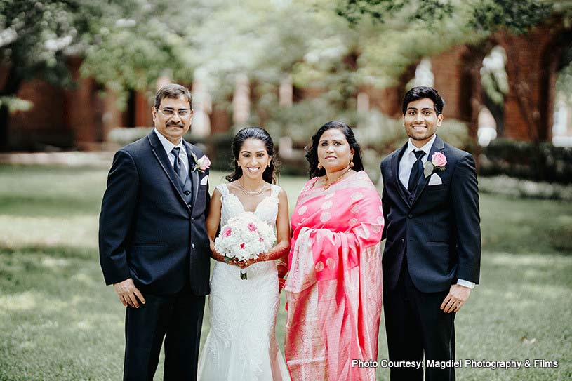 Bride Posing with her family