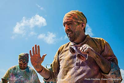 Holi Party theme at Indian Wedding