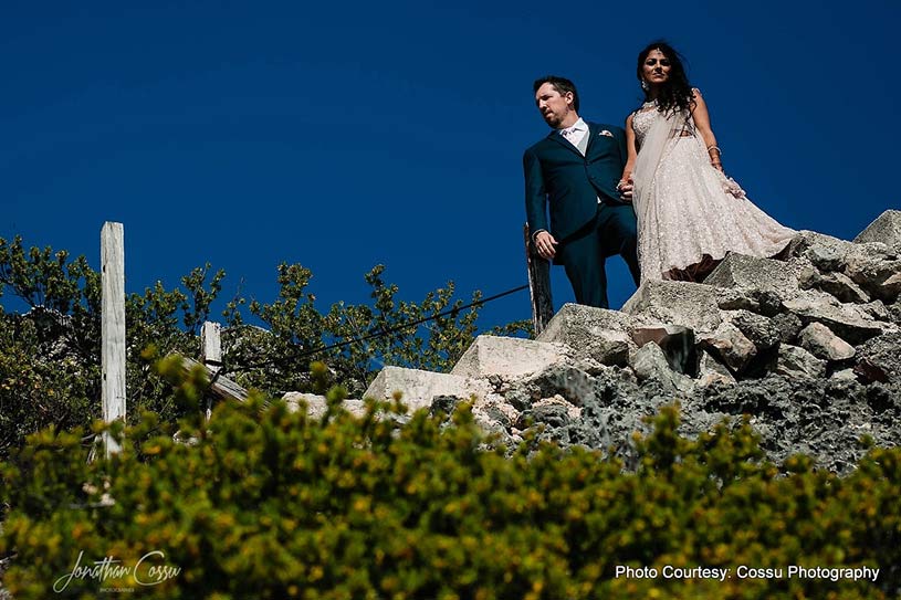 Couple posing for photoshoot