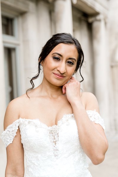 Perfect Indian wedding Bride in white gown