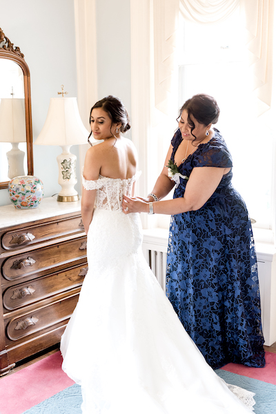 Indian bride getting ready for her big day