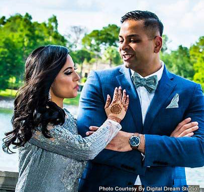 Newly Weds Couple in Reception Attire