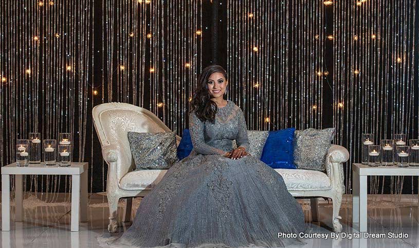 Indian bride ready for Wedding Reception Pose