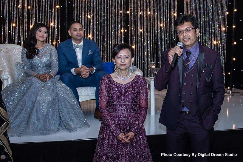 Parents of Indian Brid giving speech for indian bride