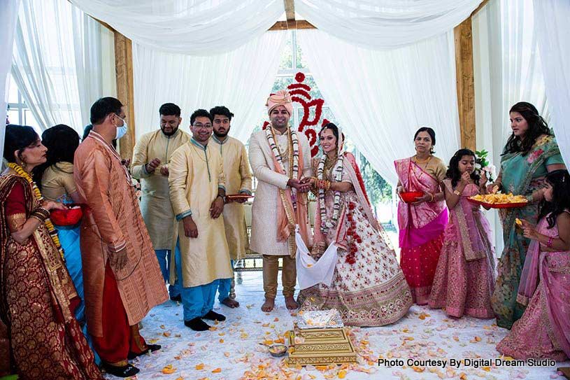 Indian Wedding mandap decorated by Nikunj Event