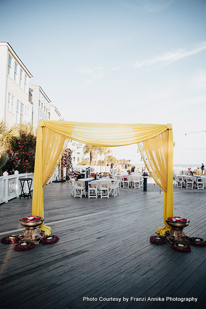 Mandap decoration for Haldi Ceremony