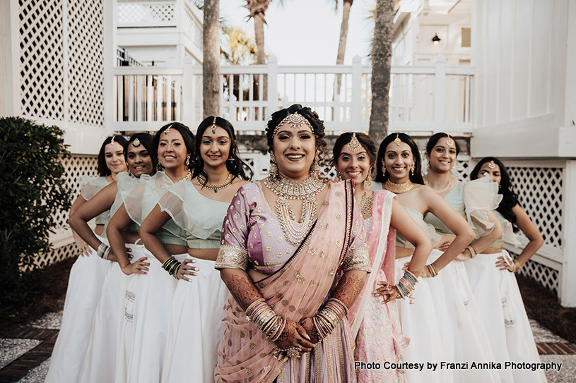 Indian bride with Bridesmaid capture