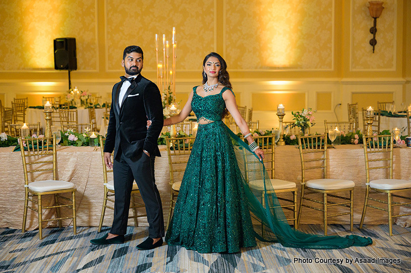 Gorgeous Indian wedding reception dress for Indian Bride