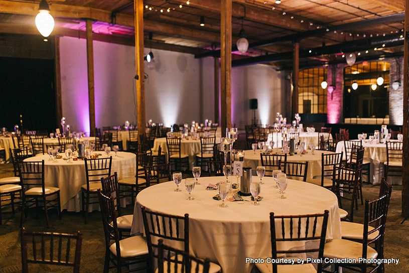 Table decoration for Indian wedding reception 