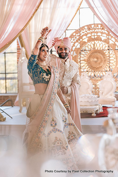 Indian couple doing couple dance