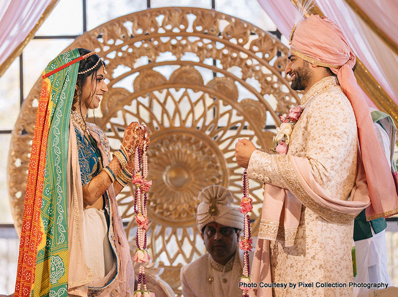Garland ceremony indian wedding ritual