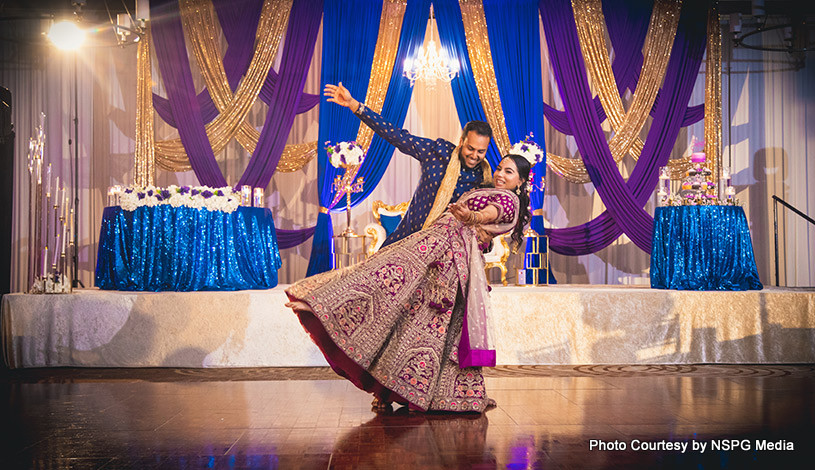 Happy wedding couple looks nice