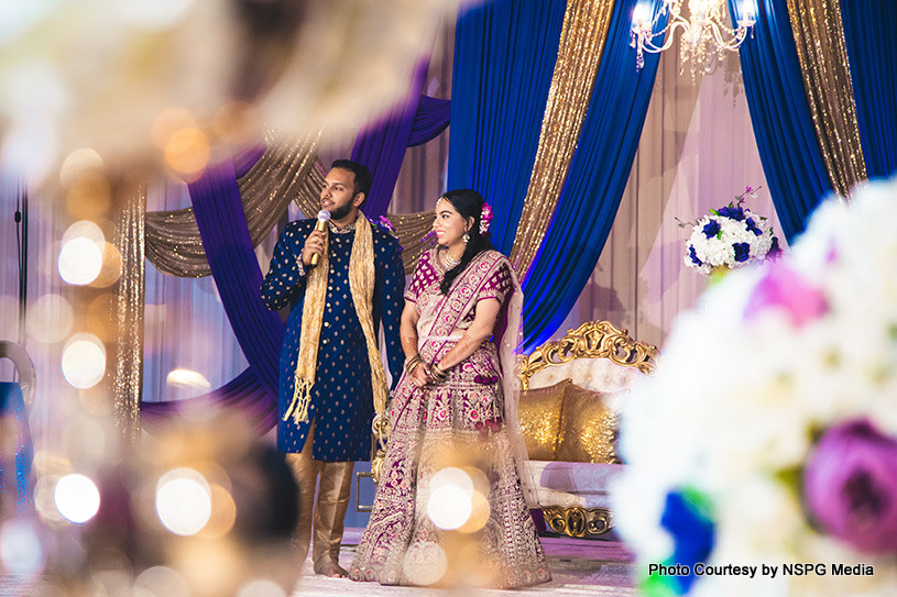 Beautiful Indian Wedding Couple at Reception