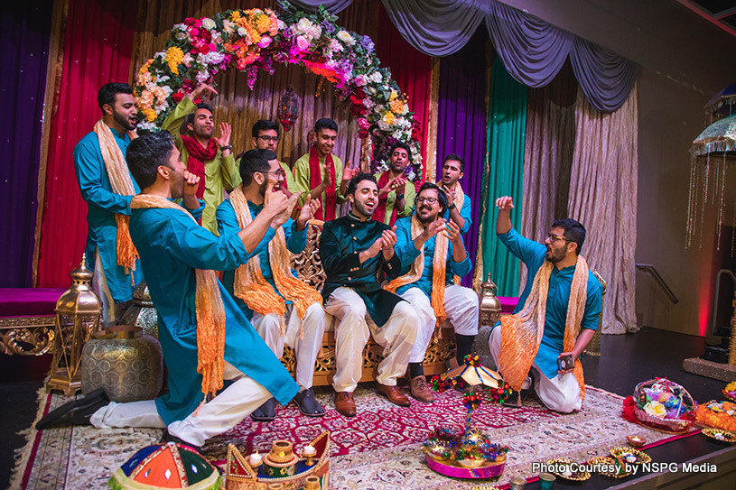 Indian Groom Enjoying with his friends
