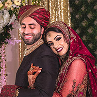 Marvi-Ibrahim indian wedding couple