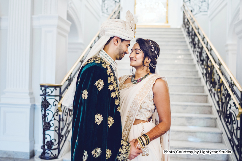 Romantic Photo Pose by Beautiful Indian Wedding Couples