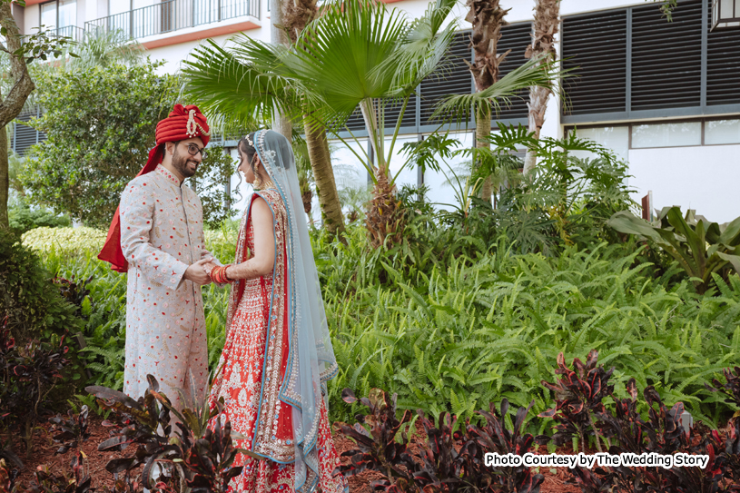 Happy wedding couple photoshoot